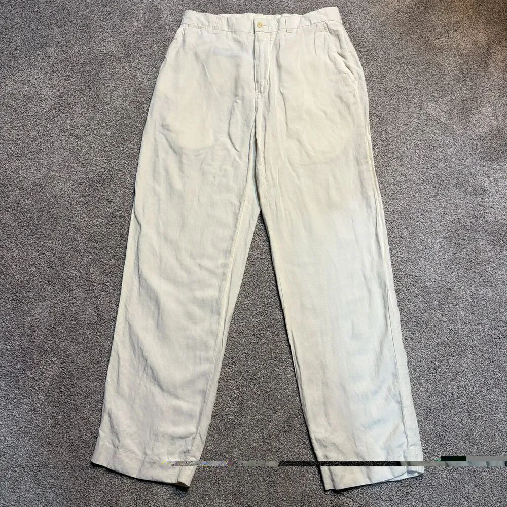 Vintage Polo Ralph Lauren Linen Silk Trousers Classic Fit Men’s 30x30 Breathable